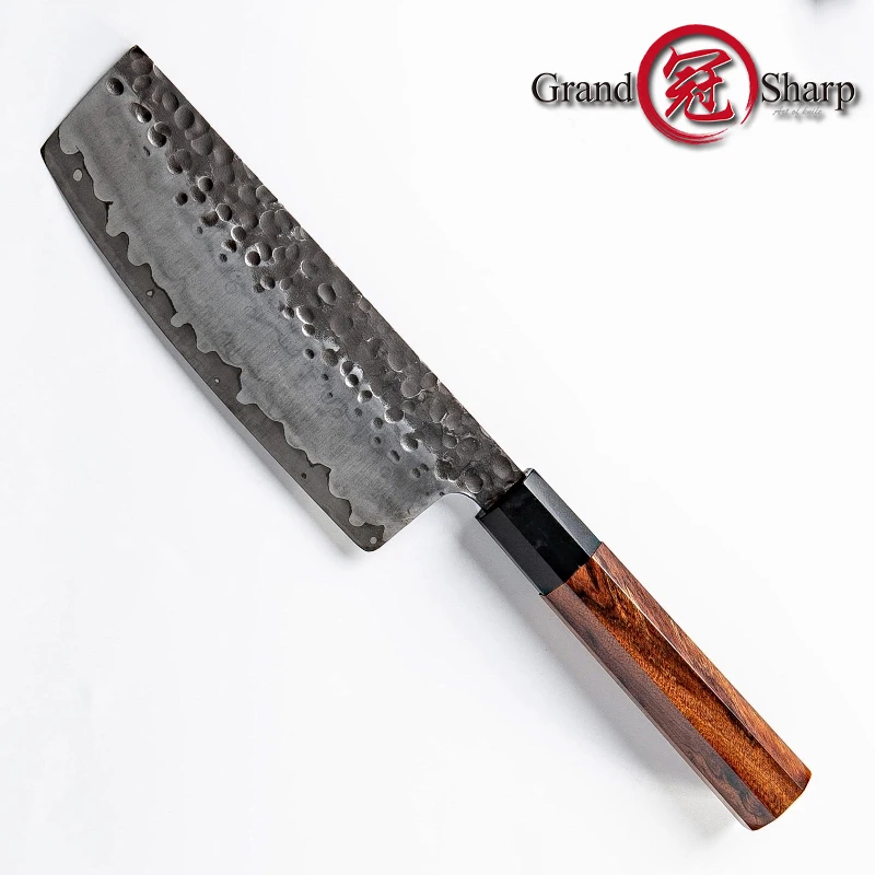 Ножи накири ручной ковки японские кухонные ножи AUS10 3-слойная сталь ручка из