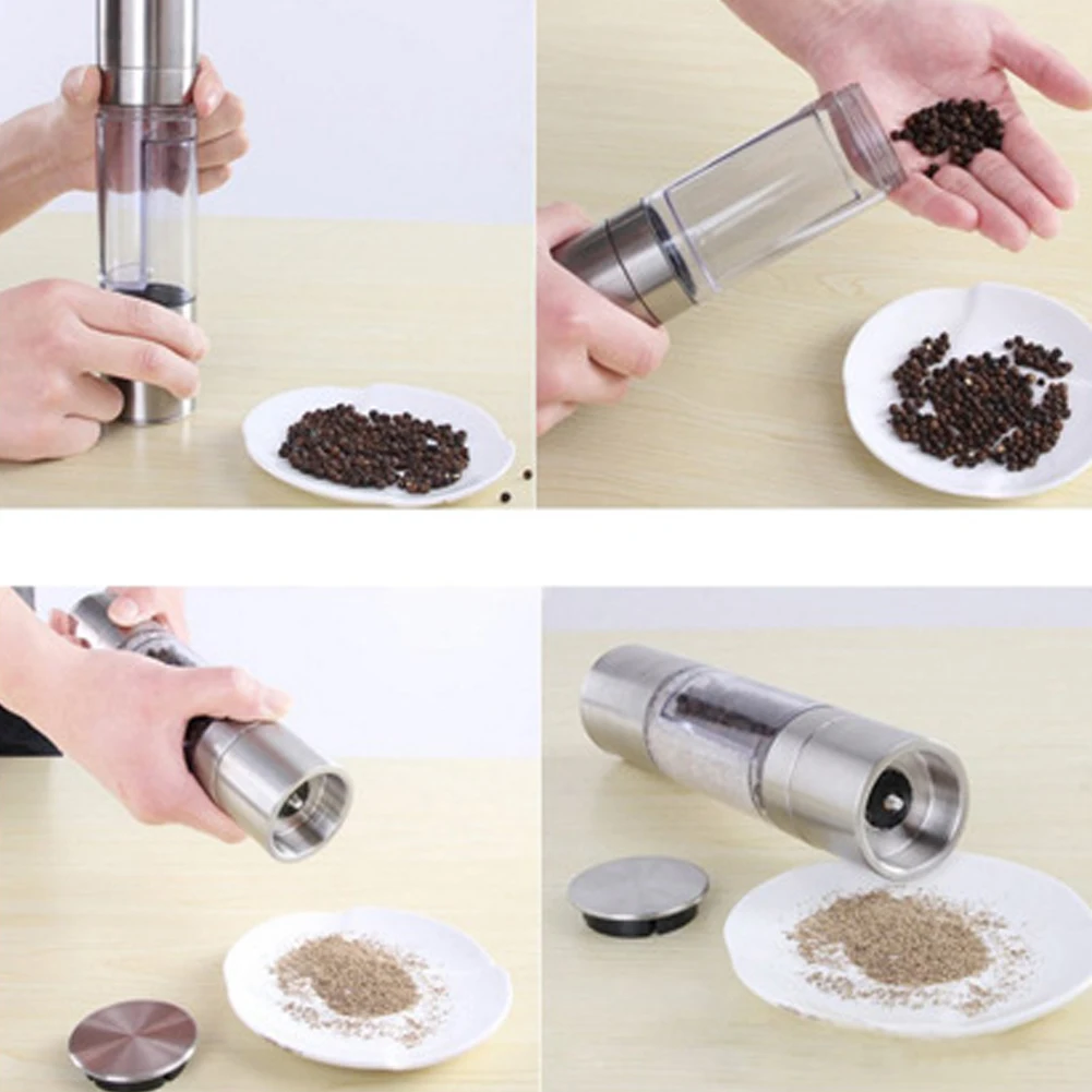 Мельница для перца 2 в 1 ручная мельница из нержавеющей стали соли и кухонные