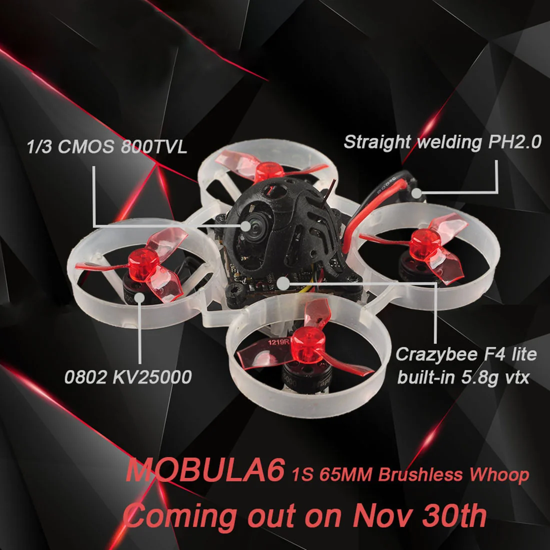 Happymodel Mobula6 Mobula 6 65 мм Crazybee F4 Lite 1S бесщеточный BWhoop FPV гоночный Дрон BNF с камерой Runcam Nano