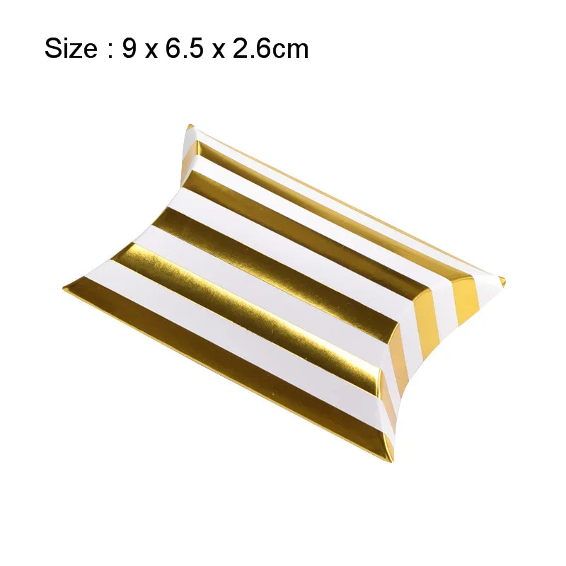 50 шт. коробка для подушки с золотым узором в горошек мини конфет Свадебная