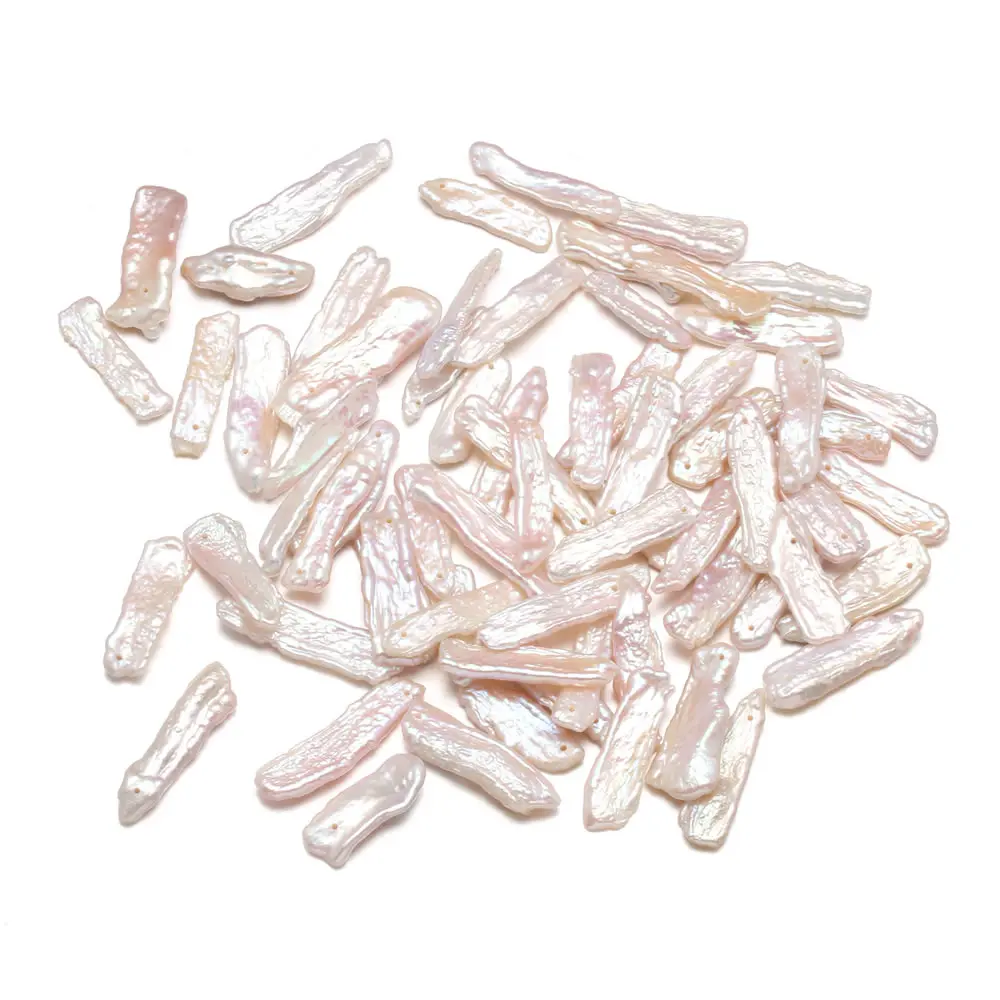 Натуральный пресноводный жемчуг бусины длинный Дырокол в форме свободные для