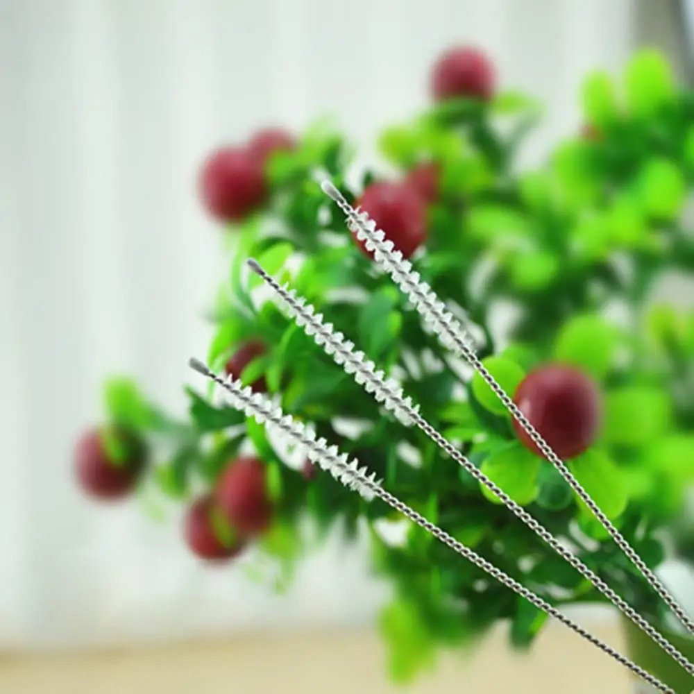 

4pcs Steel Milk Bottle Straw Brush, Milk Bristled Bottle Brush Catheter Straw Soft Brush, E3E2