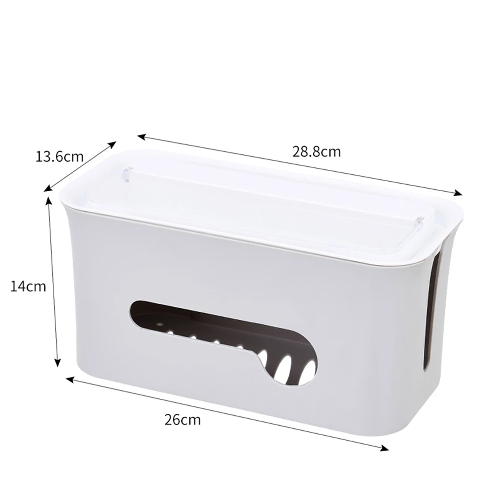 Серый Белый ABS пластиковый ящик для хранения кабелей Oraganizer силовая полоса провод