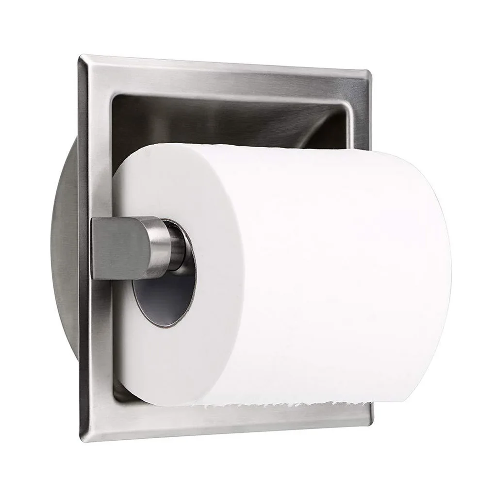 

Toilet Paper Holder Tissue Roll Holder Bracket Stainless Steel Rack Shelf Wall Kitchen Paper Towel Holder Rolling Bathroom
