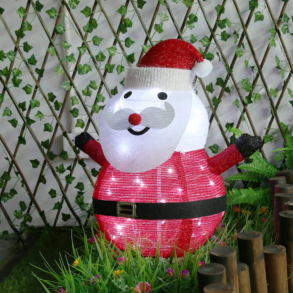 

Outdoors Garden Waterproof Christmas Snowman Lamp Led Lawn Foldable Lantern With 40 Led Christmas Atmosphere Bedside Decoration