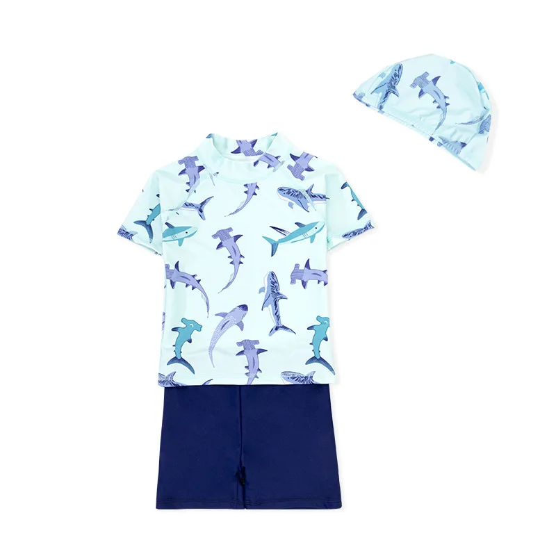 

Swimwear Children Kids Boys Infants Split Swimsuit Shark Beach-Wear Bathing-Suit Swimming Trunks Surfing Sun-proof Quick-drying