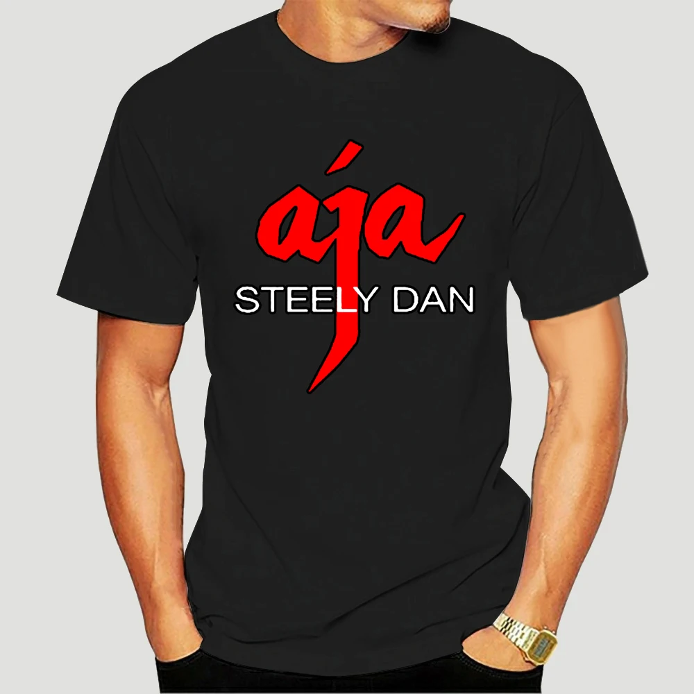 

New Steely Dan *AJA Logo Rock Music Legend short Sleeve Black men T-Shirt 7069X