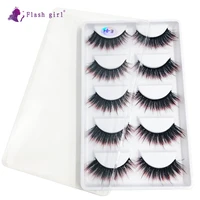 flash girl mink lashes e 04 thick handmade full strip lashes cruelty 5 pairs reusable luxury mink lashes for makeup