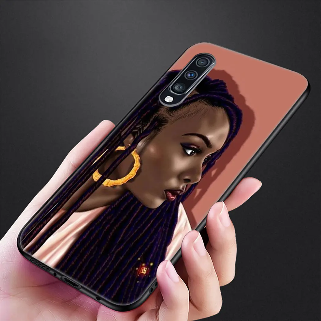 IYICAO African Girls Soft Silicone Case for Samsung J6 A9 A8 A7 A6 Plus 2018 A5 A3 2016 2017 Phone |