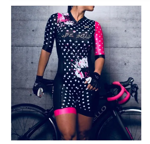 2020 VV Pro Team триатлон костюм женский короткий рукав Велоспорт Джерси Skinsuit