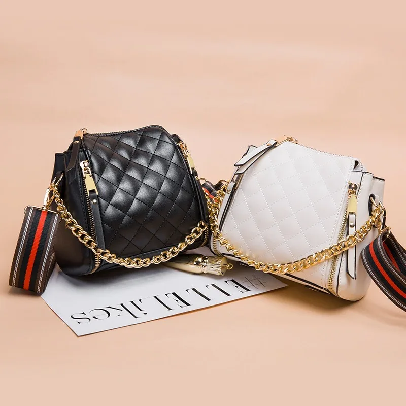 Fashion Female Shoulder bags for women 2020 mini leather tote Crossbody bag designer small bucket purses Chains ladies handbags | Багаж и