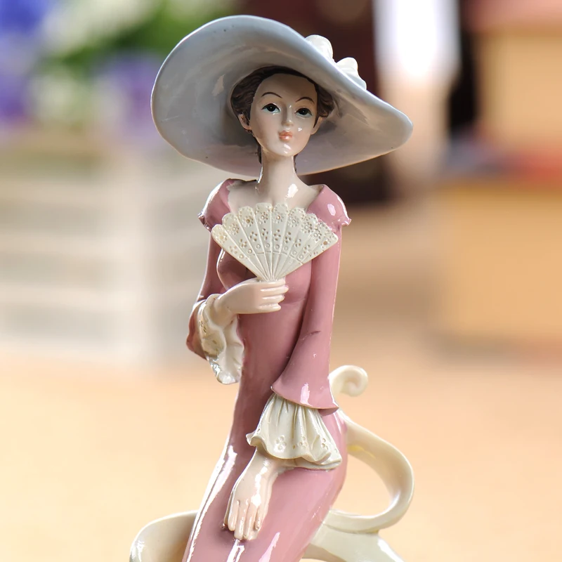 Европейский домашний декор благородная викторианская девушка элегантная