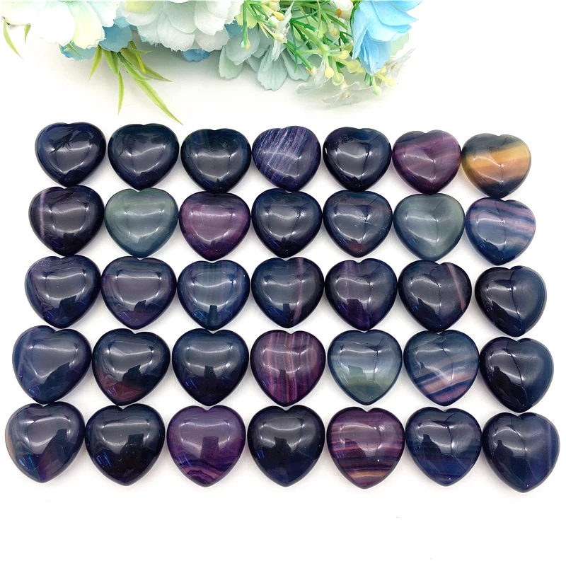

1 шт. натуральный красочный кварцевый кристалл в форме сердца из флюорита, восстанавливающий камень рейки, самодельные натуральные камни и ...