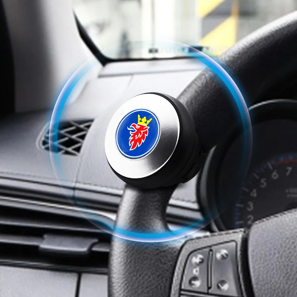 

1pcs Car Steering Wheel Suicide Spinner Handle Knob Booster Car Accessories For SAAB 9-3 9-5 900 9000 Scania Sedans Wagon