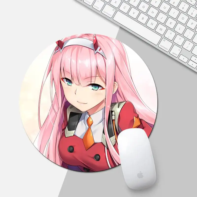 

Darling In The Franxx DIY Design Pattern Game mousepad Desk Table Protect Game Office Work Round Mouse Mat pad Laptop Cushion