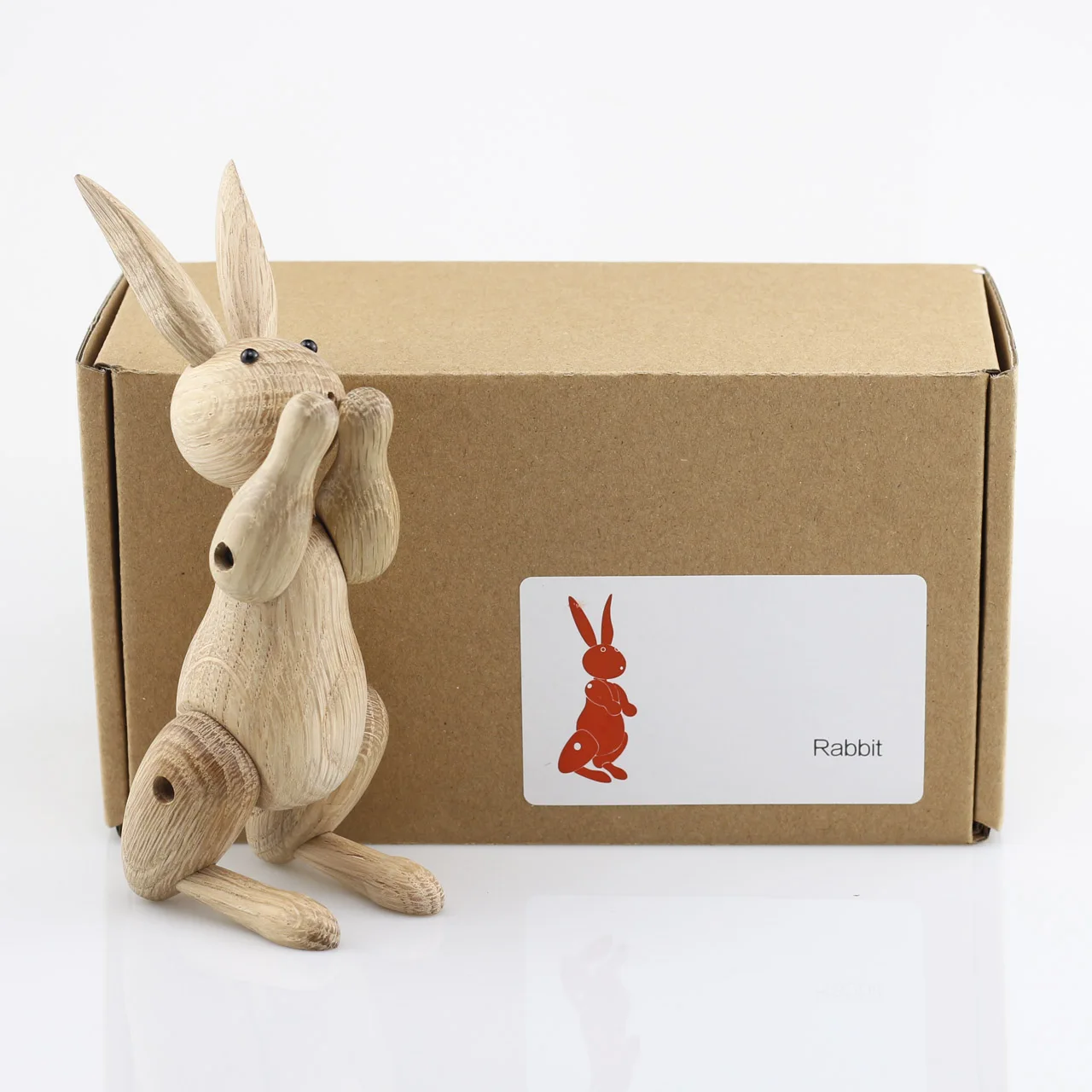 Новое поступление скандинавские Дания твердый дуб Деревянный кролик украшение