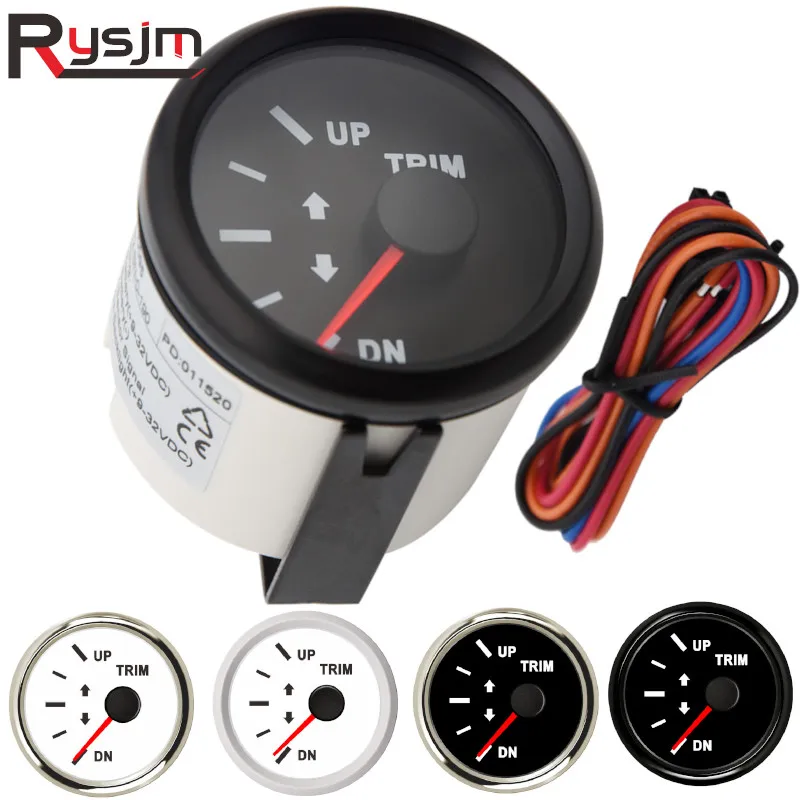 

Датчик для отделки лодки, 0-190 Ом, 52 мм, для подвесного мотора, морской индикатор наклона, UP-DN для автомобиля, грузовика, яхты, 9-32 в