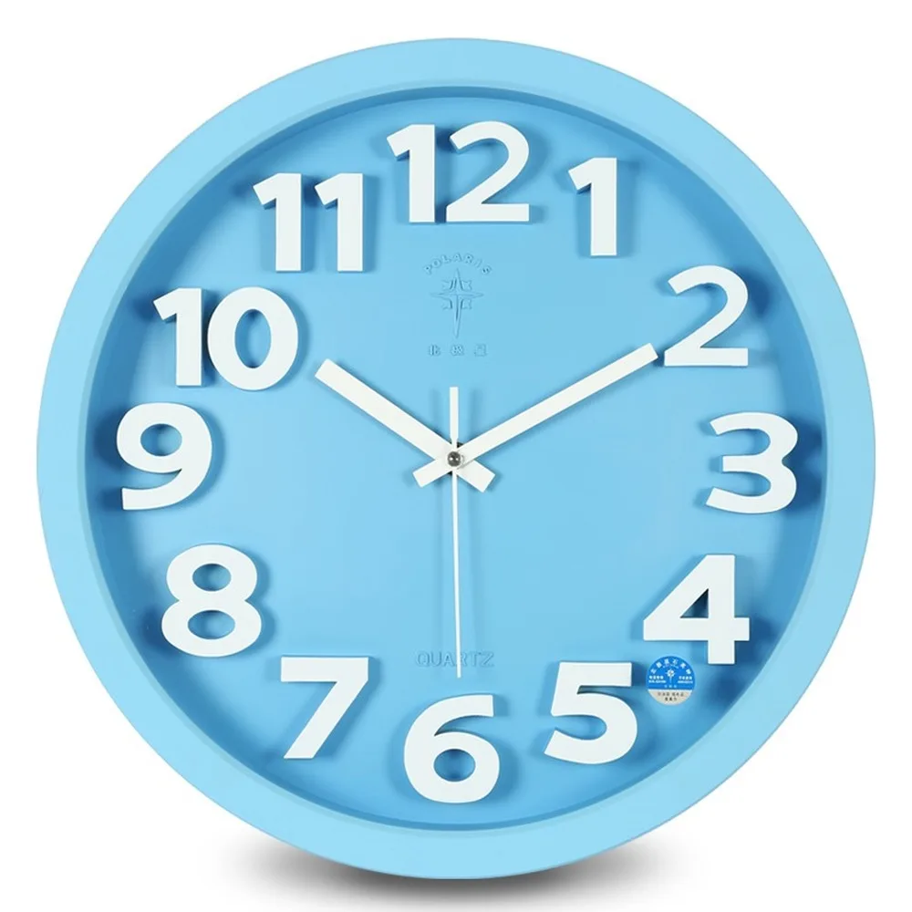 Современные беззвучные Подвесные часы для гостиной спальни Детские Кварцевые