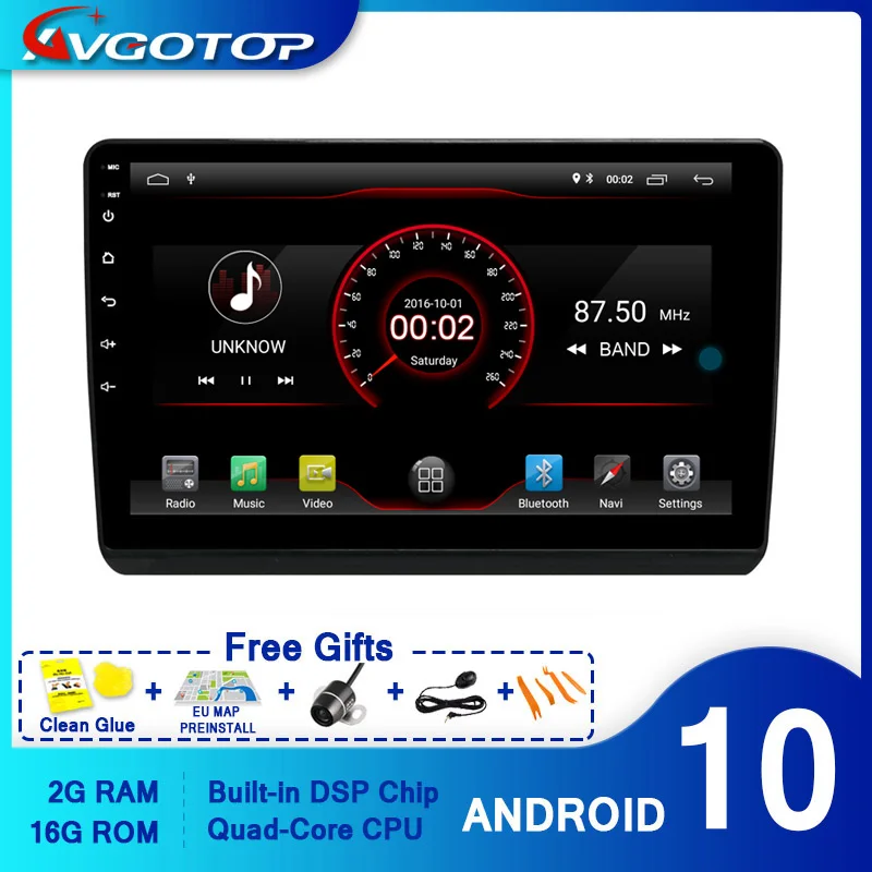 AVGOTOP Android 9 Bluetooth GPS автомобильное радио DVD плеер для HONDA URV|Автомагнитолы| |
