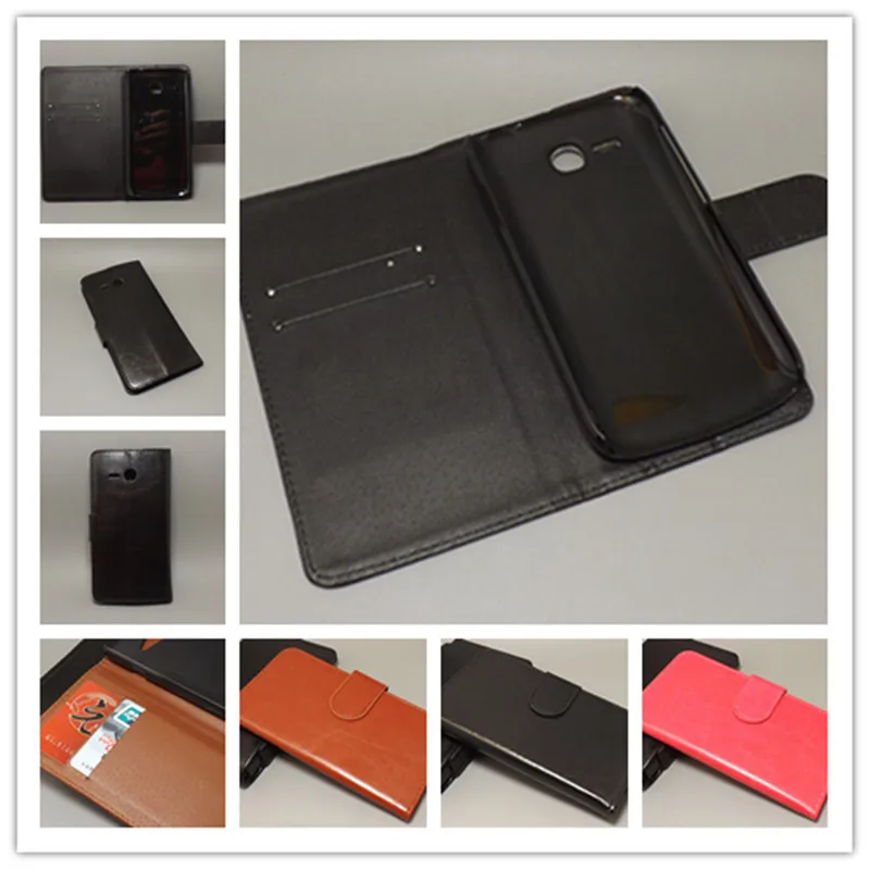 Чехол Кошелек Сrazy horse книжка с 2 держатель для карт и отдельным отсеком huawei Ascend Y600