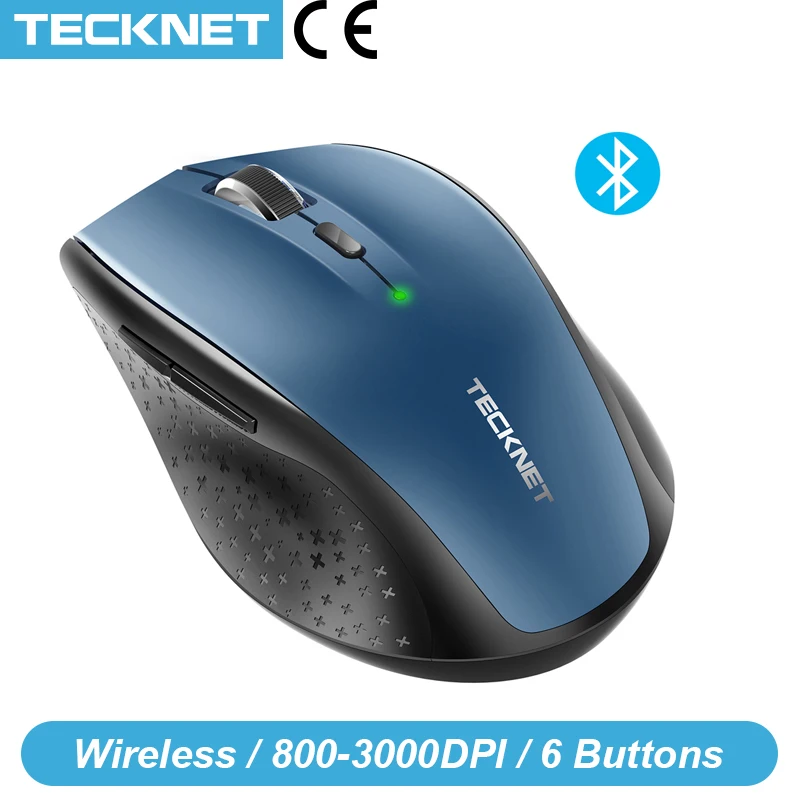 TeckNet Bluetooth беспроводная мышь BM308 синий 3000 точек/дюйм 2000 1600 эргономичная для