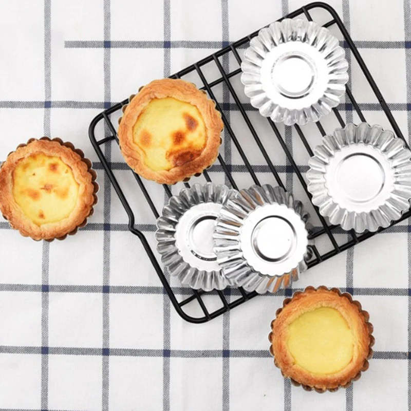 100 шт./лот бумажные стаканчики для кексов форма яиц алюминиевая печенья торта