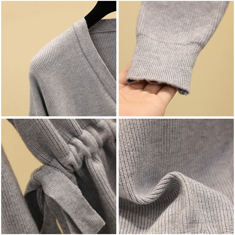 MUMUZI Новый приталенный вязаный свитер милый однотонный короткий жакет Спереди