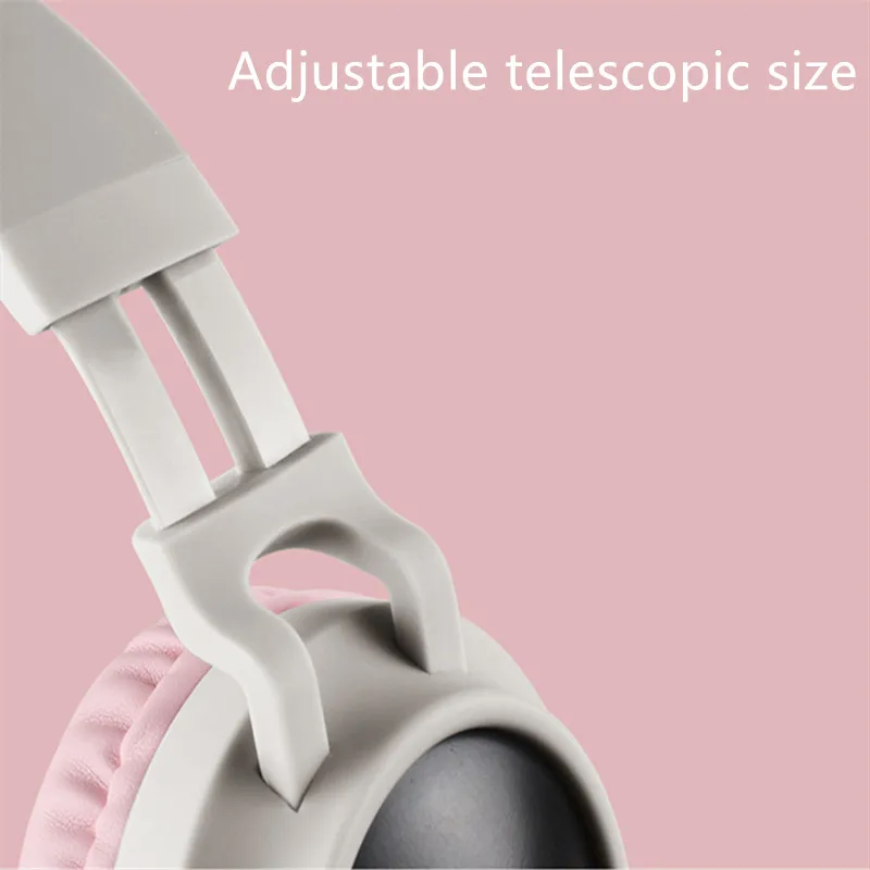 LED Light Cute Cat Ear Headphones Bluetooth 5.0 Stereo Foldable Wireless Headset With Mic Support TF Card FM Radio 3.5mm Plug |