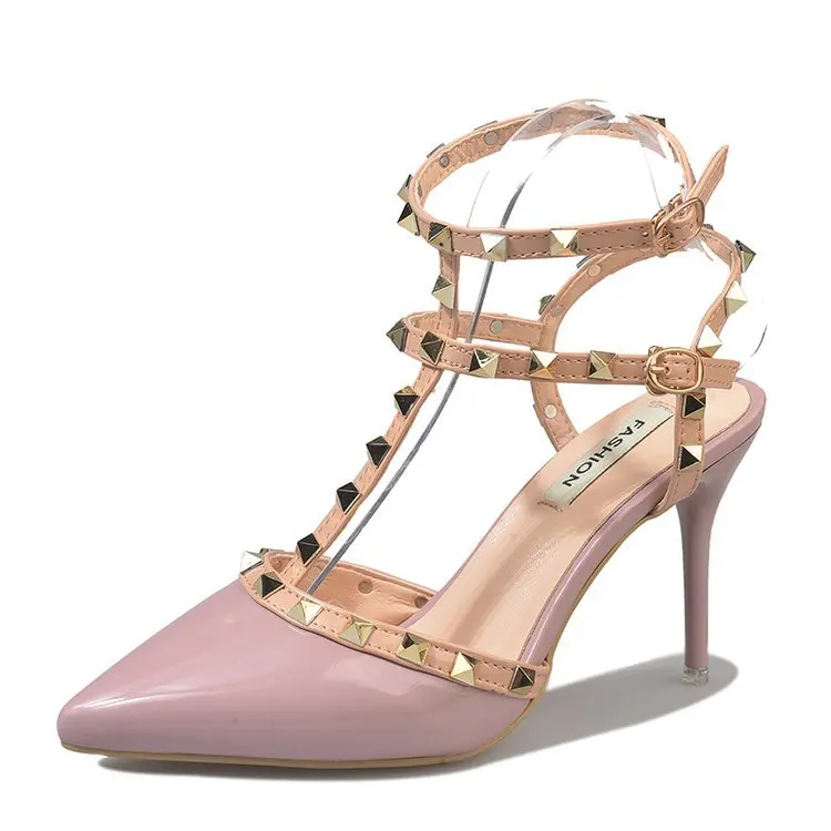 Туфли-лодочки популярные женские Туфли летние модные сандалии с заклепками