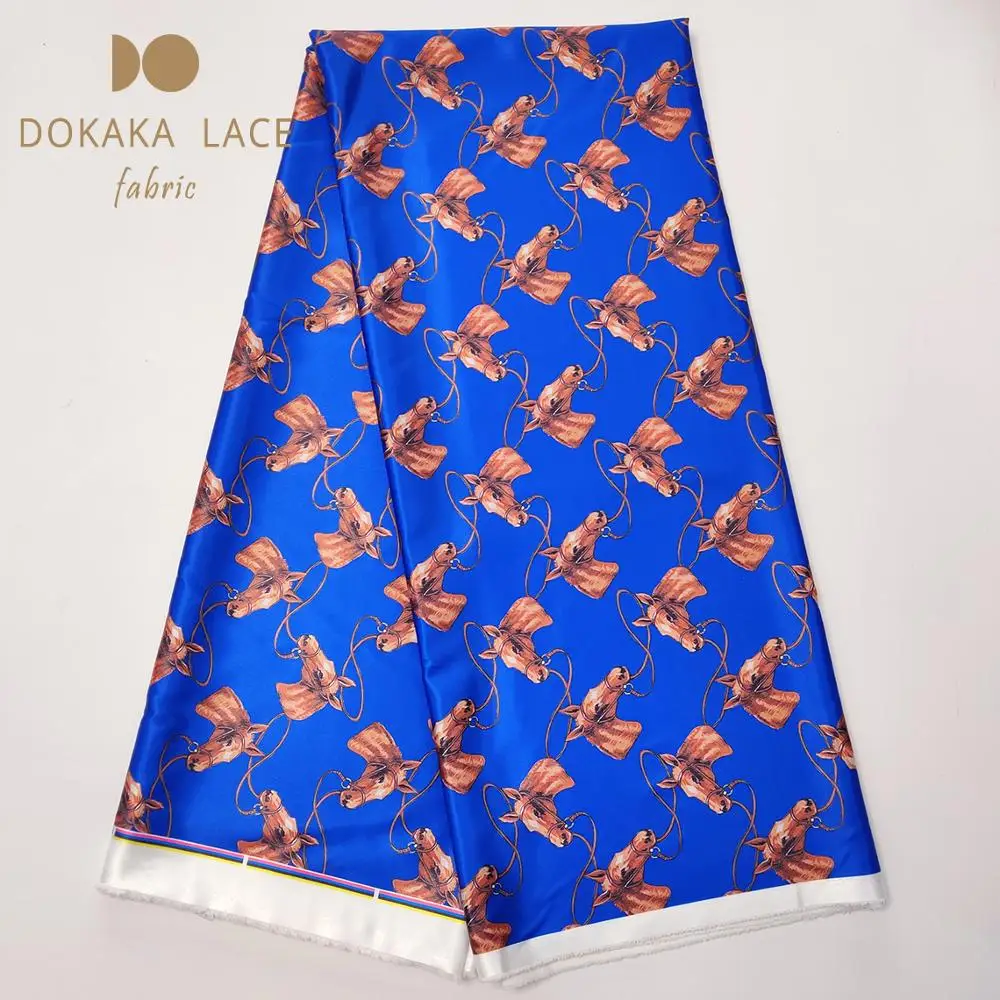 Лошадь Isiagu Печатный стиль 2020 Африканский Высококачественный шифон шелковые