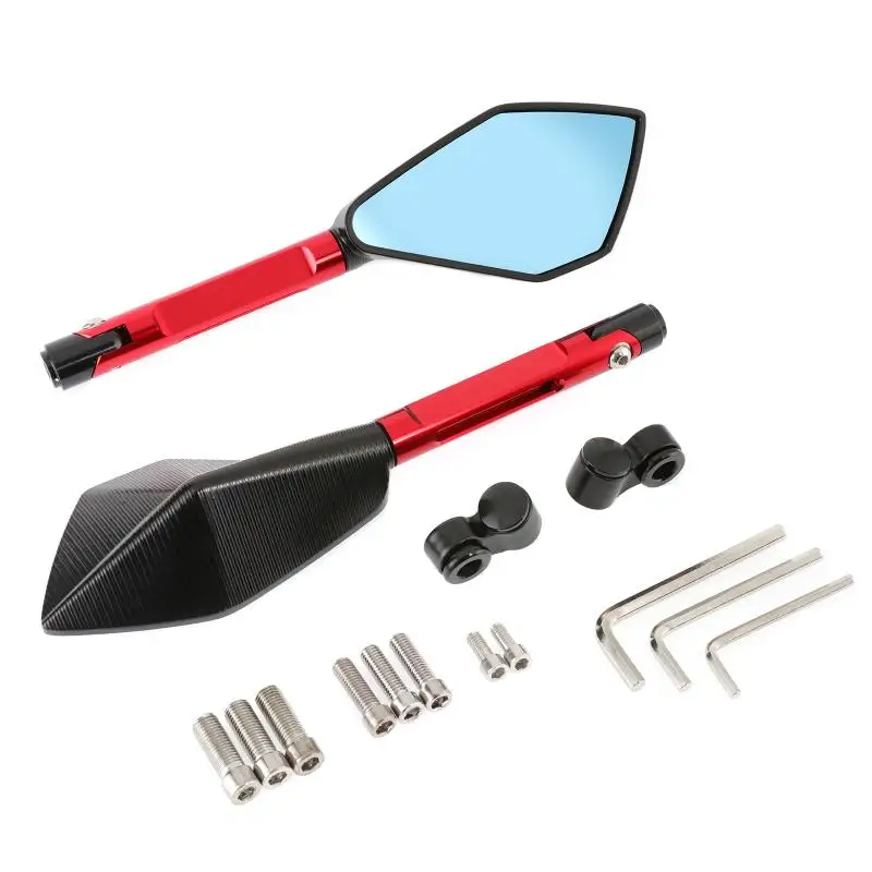 

1 пара 8 мм 10 мм Универсальное зеркало заднего вида мотоцикла ATV UTV боковое зеркало заднего вида Бар Конец положительных нитей CNC алюминий