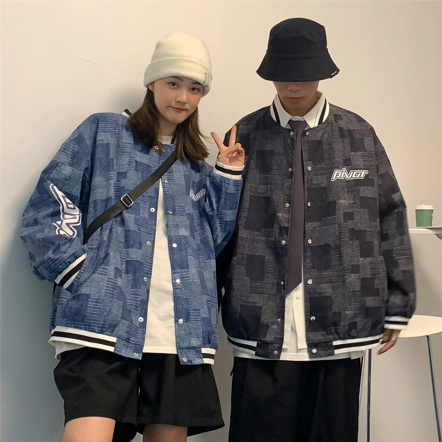 

Одежда для пар, осенняя свободная бейсбольная куртка, мужской и женский нейтральный осенний кардиган для мужчин и женщин