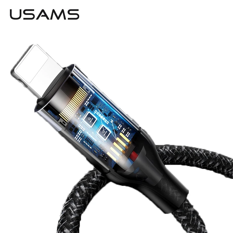 Зарядный кабель для iPhone X 8 7 6s Plus USAMS USB зарядное устройство передачи данных шнур