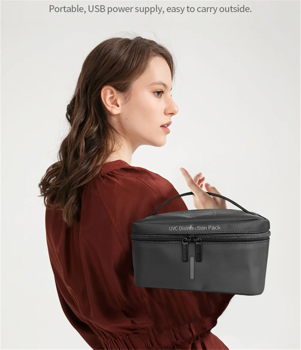 

2 Color Portable Jewelry UVC Disinfection Pack Underwear Sterilizer 99.99% Sterilization Pouch Ultraviolet Disinfection Package