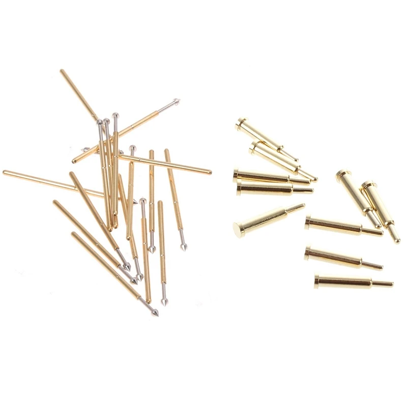 20X Spring Test Probe Pogo Pin P50 E2 Dia 0.68Mm Length 16Mm 75G Gold &amp 10 Pcs Spherical Tipped Loaded Probes | Инструменты