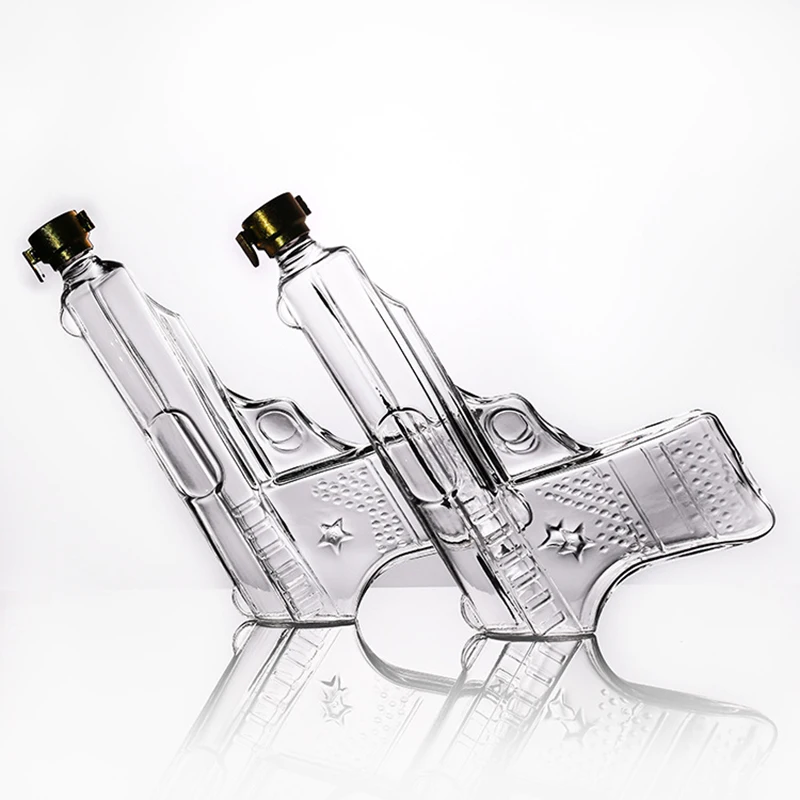 

Высокое качество креативный пистолет образный вечерние домашний бар 500 мл не содержащее свинец Стекло Виски графин для ликера скотч виски