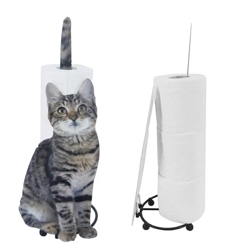 

Cat Design Vertical Diversified Paper Towel Holder For Kitchen Bathroom Brushed home decoration accessoire salle de bain