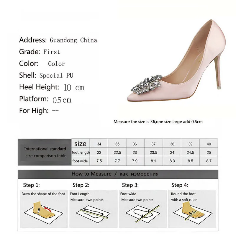 

Meriahzheng 10CM Rhinestone Shoes Fine with High Heels Sexy Was Thin Shallow Mouth Pointed Shiny Buckle Womens Shoes Heels DS
