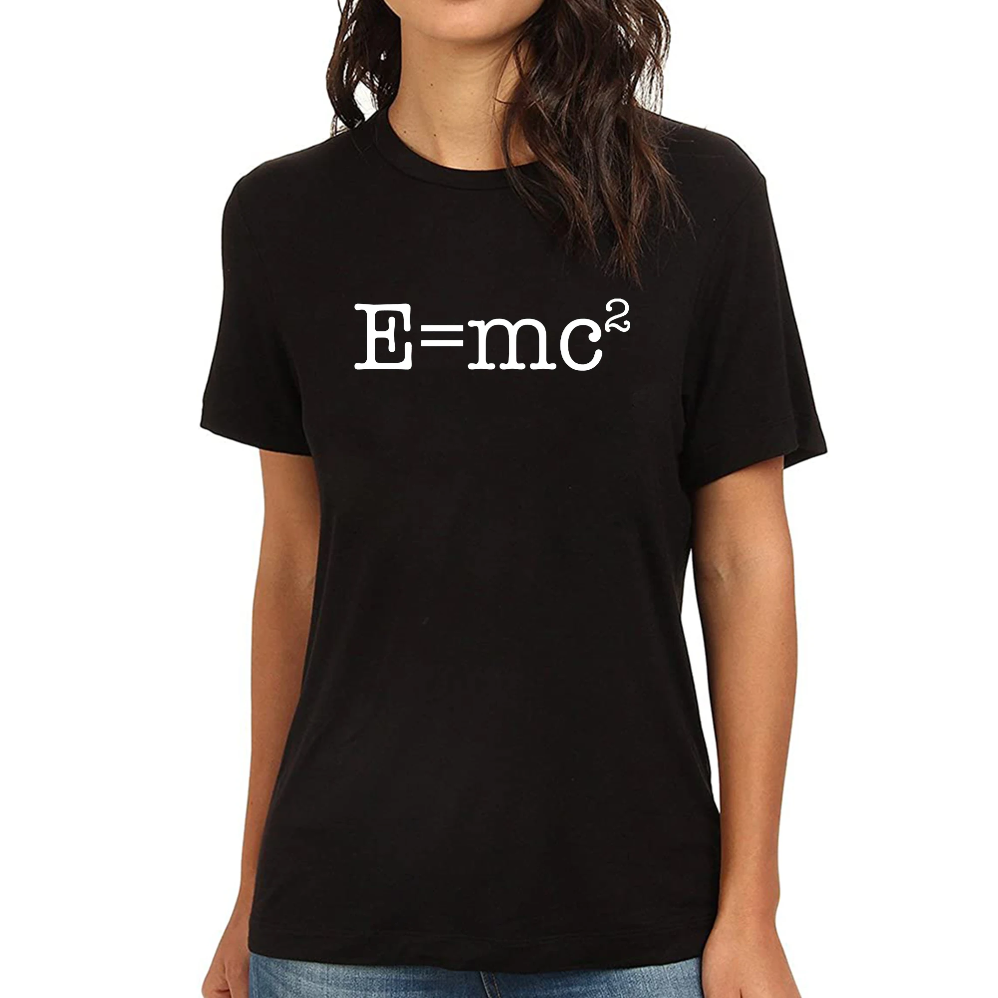 

Lyprerazy Women's E=mc2 Theory Science Funny Printed T-Shirt