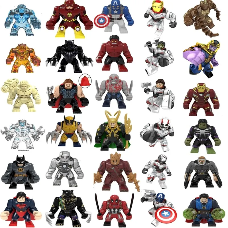 

Xmas Super Hero Big Size Building Blocks Figures Iron Killer Croc Rhino Doctor Who Custom Fit All Building Blocks For Kids Gift