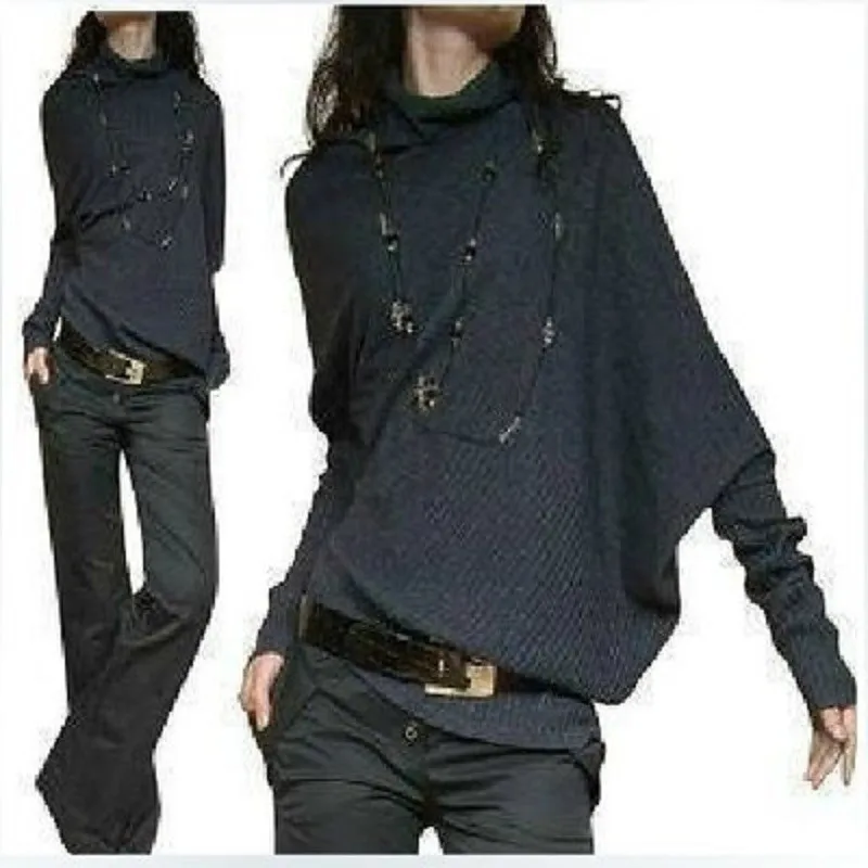 

Korean Version New Spring And Autumn Style Irregular Batwing Women Sweaters Knitwears Plus Size XXXL Winter Girl Clothes