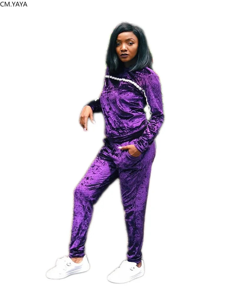 Женский осенне зимний шерстяной спортивный костюм с круглым вырезом Топ длинным