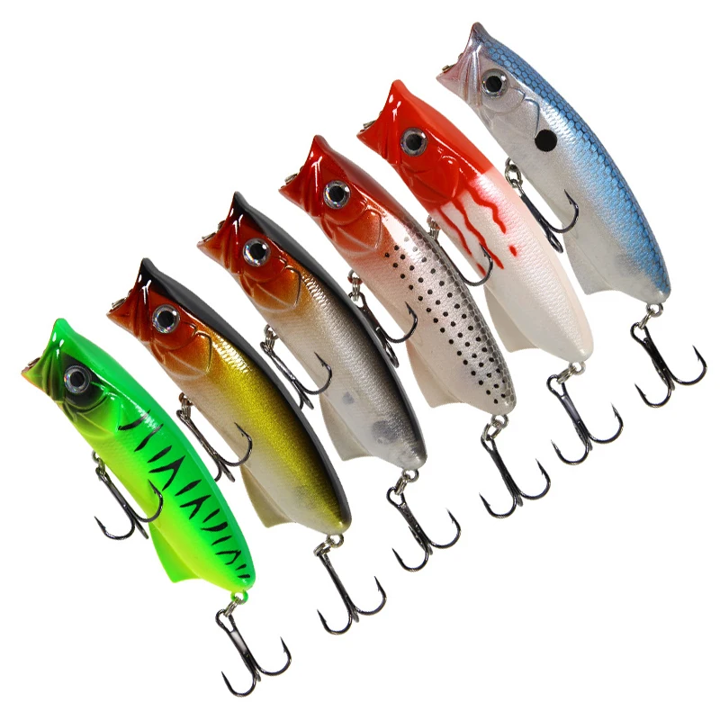 Рыболовные приманки Crankbait 8 см/11 3 г Topwater 3D eye Popper наживка 6 цветов искусственная