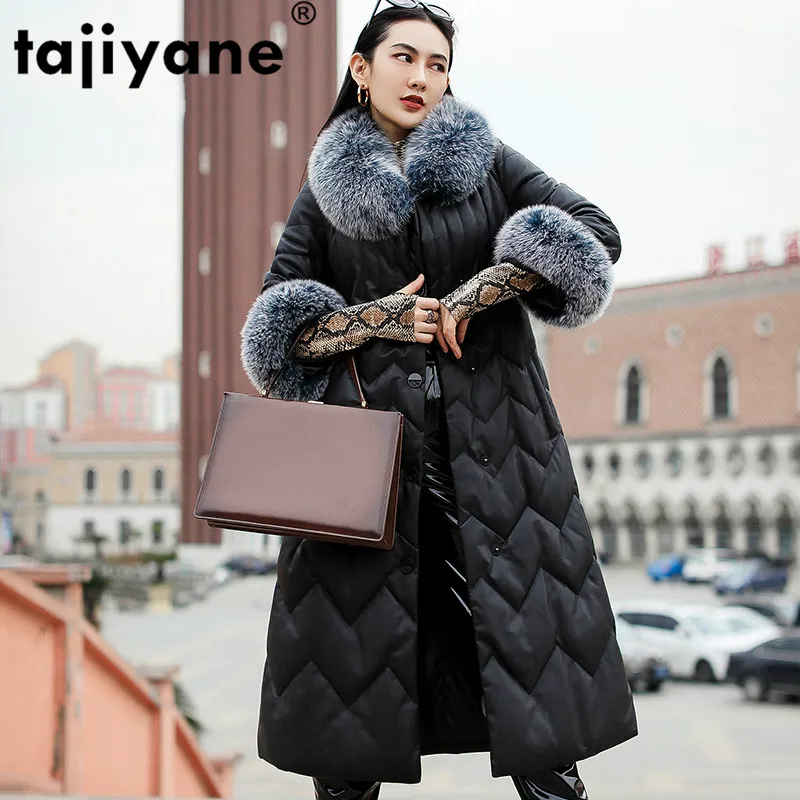 Натуральная кожаная куртка Осенне зимнее пальто женская одежда 2021 воротник из