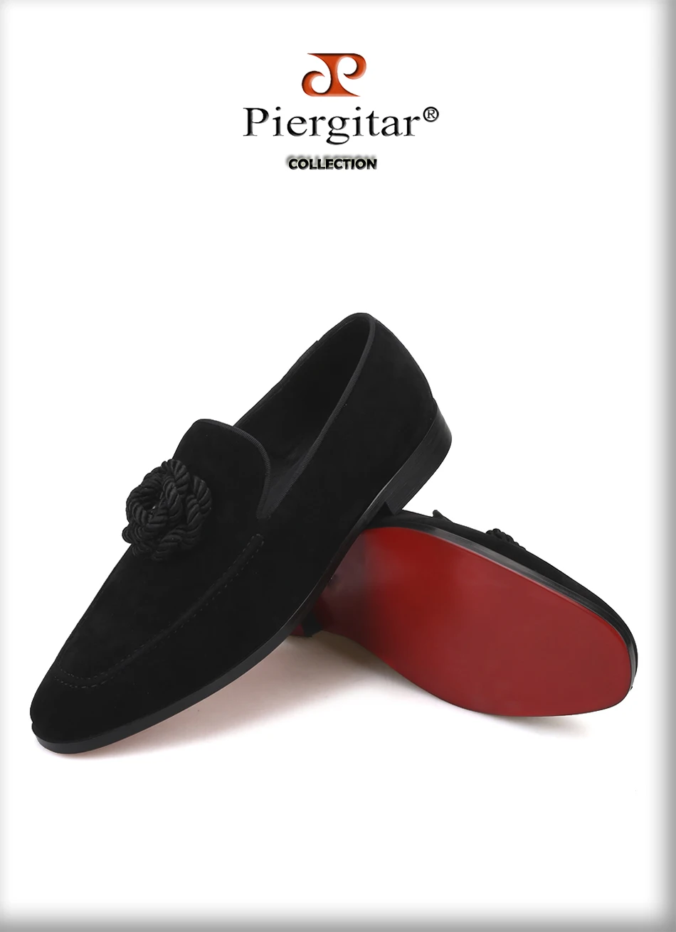 Piergitar/ г.; мужские бархатные туфли ручной работы, украшенные цветами; вечерние и свадебные мужские лоферы; мужская повседневная обувь; большие размеры