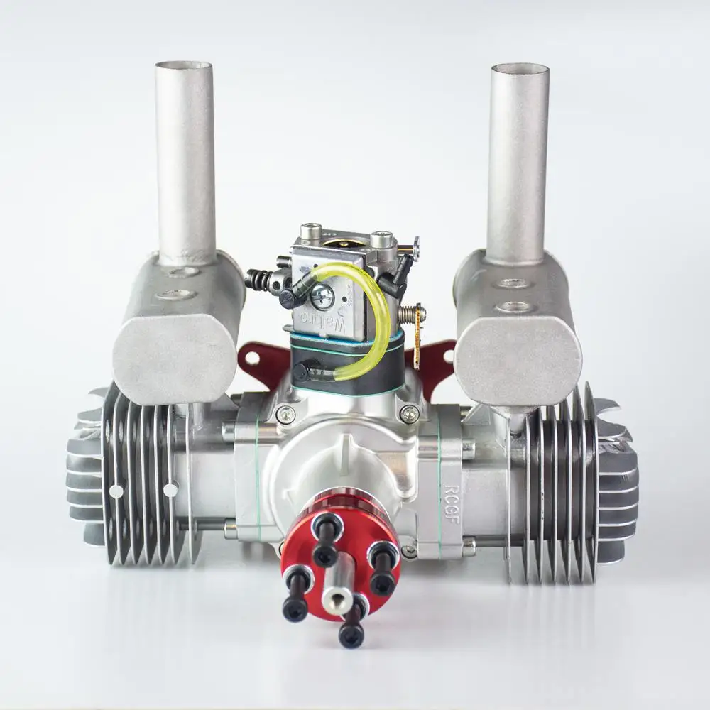 Двухцилиндровый бензиновый/бензиновый двигатель RCGF 60cc для радиоуправляемого