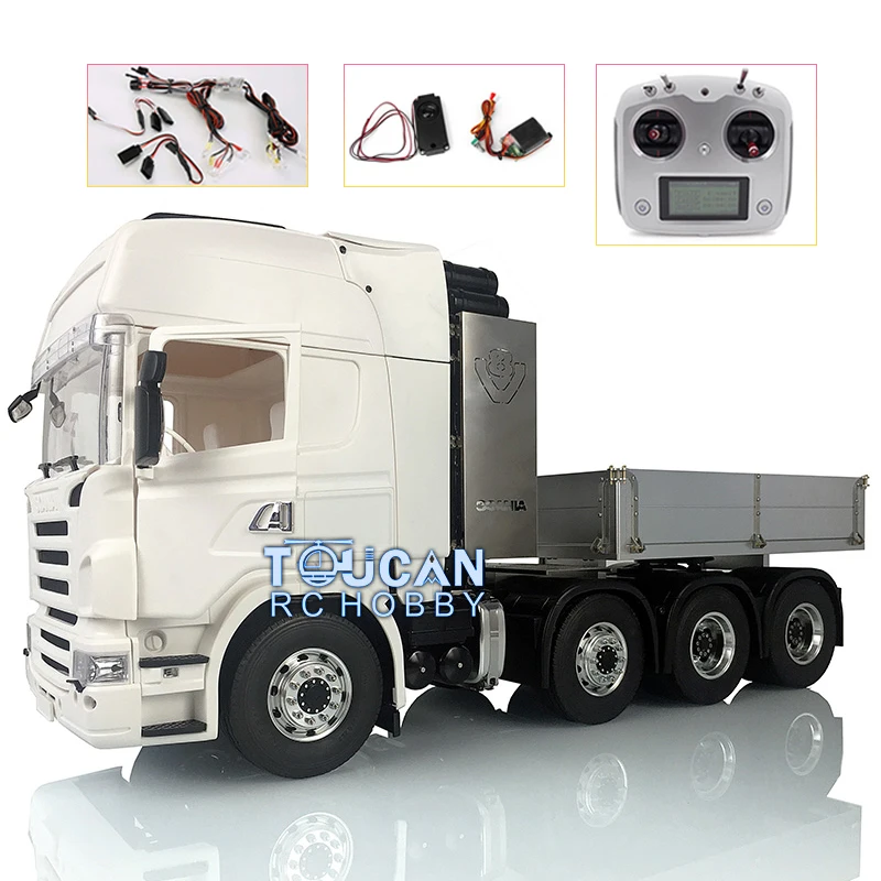 LESU 1/14 Remote Control Truck Metal 8*8 Chassis Hercules Car Hopper Sound Radio ESC for DIY Scania RC Tractor THZH0627-SMT3 | Игрушки и