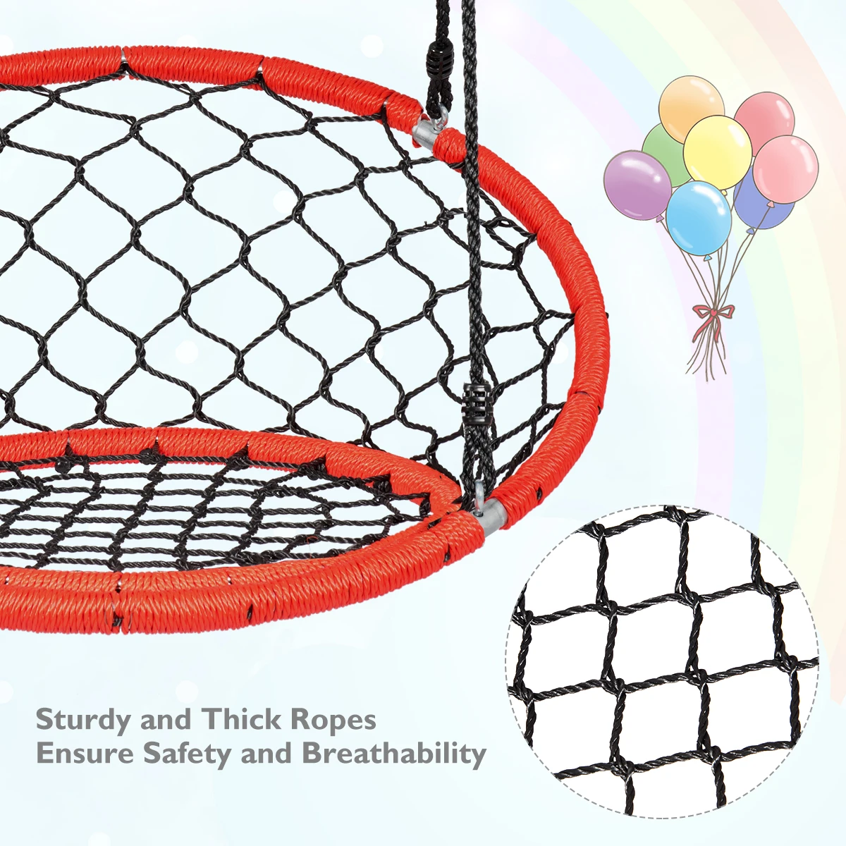 

Round Hammock Round Hammock Swing Hanging Chair Outdoor Indoor Furniture Hammock Chair for Garden Bedroom Child Adult