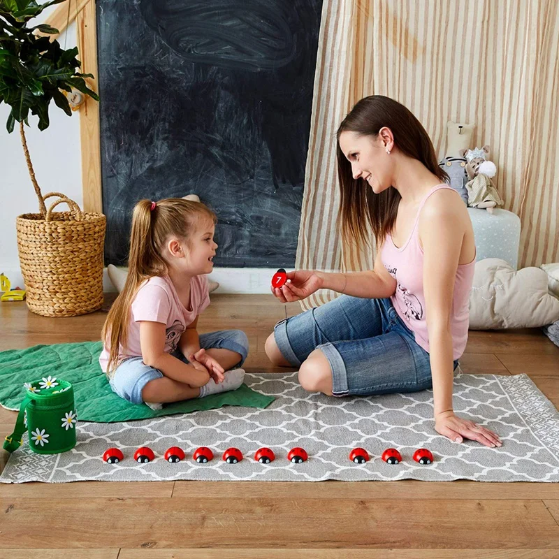 

Counting Ladybugs Counting Toys for Toddlers Wooden Educational Learning Toy for Girls & Boys 2 3 4 Year Old