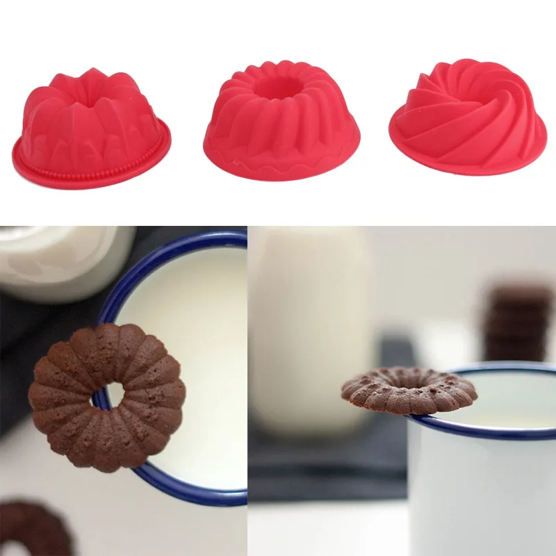 

Kitchen 3D Swirl Shape Silicone Butter Cake Mould Kitchen Baking Form Tools for Cake Bakery Baking Dish Bakeware Mold